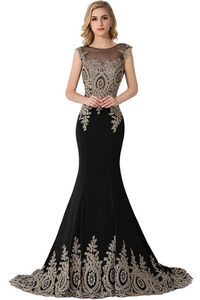 Sexig Sheer Lace Mermaid Long Prom Klänningar under 60 Elegant Royal Blue Black Evening Party Dresses Vestido de Festa Longo CPS234