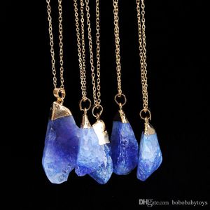 New Phnom Penh Crystal Quartz Healing Chakra Gemstone Necklace Netlace قلادة أصلية قلادة من الحجارة الطبيعية تنتمي إلى صبي وفتاة