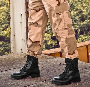 Herren Leder Anti-Plüsch atmungsaktive Bergsteigerschuhe 2021 Armee-Fans hohe Stiefel Stoßdämpfung Trainings-Sneakers Yakuda lokaler Online-Shop Männer Frauen