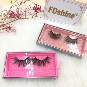 Cruelty Free Vizon Kirpikler 25mm 5D Etkisi 100% El Yapımı Kirpikleri Yeni Çekmece Lash Kutusu FDshine ile gel