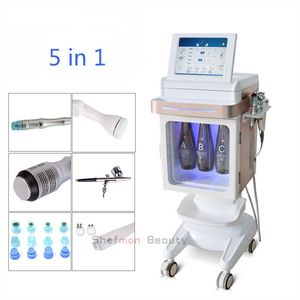 5 W 1 Hydro Peel Microdermabrazy Hydra Głębokość twarzy Czyszczenie RF Face Lift Sclock Dokręcanie Spa Beauty Machine