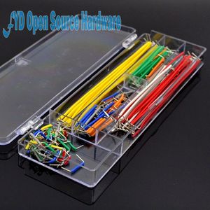 Freeshipping 10 grup 14 tür 10 şerit = 140 adet U Şekli Lehimsiz Breadboard Jumper Kablo Tel Seti PCB Ekmek Kurulu Için