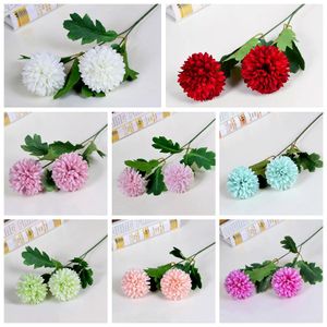 Heminredning Vacker 2 Head Rose Peony Konstgjorda Silk Blommor DIY Bouquet Party Spring Wedding Decoration Äktenskap Fake Flower DH0915