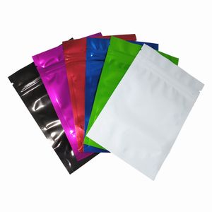 1000 SZTUK 6 Kolory Stand Up Aluminiowa Folia Zip Blokada Pakiet Torba Ciepła Uszczelka Mylar Zipper Snack Nakrętki do przechowywania Wouch Retail Packing 10x15cm