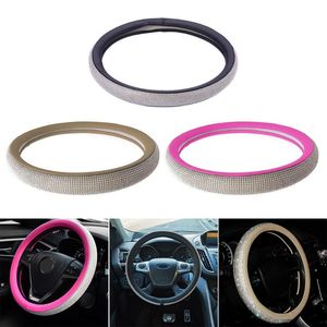 Wholesale universal car steering wheel cover for sale - Group buy 38cm quot Bling Rhinestone Diamond Car Steering Wheel Cover Universal Car Interior Accessories
