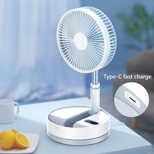 3 in 1 4 Speed Electric Fan Usb Charging ventilador Folding Telescopic Floor supply fan Air Conditioner Cooler for Office Household Travel