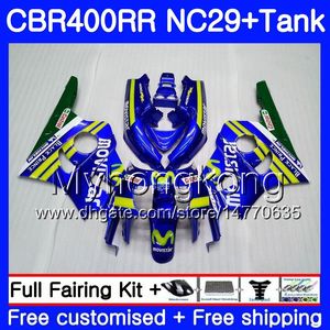 Kit för Honda NC29 CBR400 RR CBR400RR 94 95 96 97 98 268HM.2 CBR 400 RR NC23 Movistar Blue CBR 400RR 1994 1995 1996 1997 1998 1999 Fairings