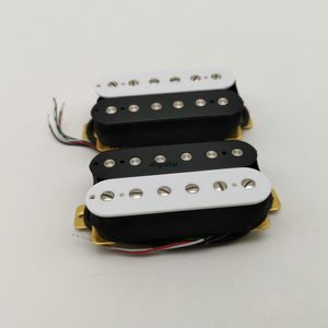 Black White Humbucker Guitar Pickups Neck And Bridge Electric Guitar Pickups 4C