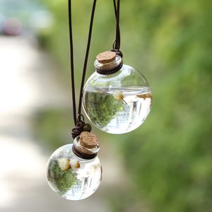 Car hanging Perfume Bottle Air Freshener with Flower for Essential Oils Auto Ornament Pendant Household Storage Bottle
