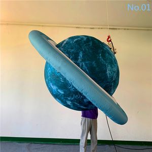 Aufblasbarer Ballon Merkur und Jupiter mit 1,5 m Durchmesser und LED-Streifen für die Event-Show des Wissenschaftsmuseums