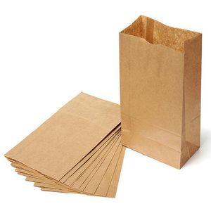 Medium Brown Kraft Paper Bags Present Food Bröd Candy Wedding Party Väskor Högkvalitativ grossist