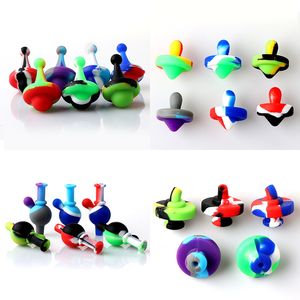 Silicone UFO Carb Cap Bolla colorata Carb Cap per silicone Bong Dab Rig 10mm 14mm 18mm Quarzo Banger Vetro Acqua Bong Accessori per fumatori