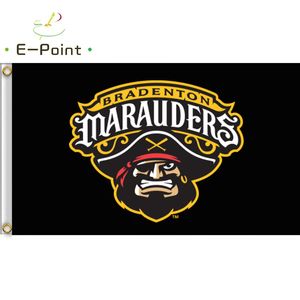 MILB Bradenton Marauders Bayrağı 3 * 5ft (90 cm * 150 cm) Polyester Afiş Dekorasyon Uçan Ev Bahçe Şenlikli Hediyeler