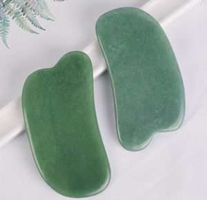 Authentic 100% Mão Natural Realizada Facial Gua Sha Board Verde Jade Gua Sha ferramenta de beleza Massagem