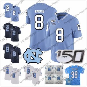 Personalizado 2020 UNC North Carolina Tar Heels 1 Khafre Brown Dazz Newsome Michael Carter 25 JaVonté Williams Homens Juventude Kid Football Jersey 4XL