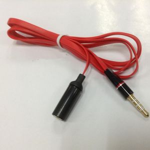 90 cm 3.5mm Męski do kobiet M / F Wtyczka Jack Słuchawki Złącze Przedłużacz Audio (czerwony)