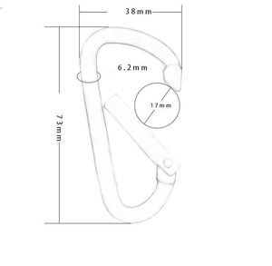 7cm Moschettone Anello Portachiavi Portachiavi Sport all'aria aperta Snap Clip Gancio Portachiavi Escursionismo Alluminio Metallo Escursionismo Campeggio Moschettoni gancio