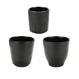 Japanese Style Restaurant Plastic Melamine Cup Black Tableware Hotel Tea Cup Water Coffee Cup Tableware QW9630