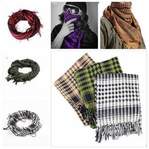 Szal łowiectwo Paintball Head Scarf Shemagh Keffiyeh Muzułmańskie Szaliki Wojsko Tactical Arabski Szalik Outdoor Wiatroszczelna Mesh Desert Bandana AZYQ6137