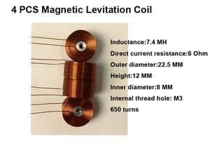 4 шт./лот магнитной левитации катушки 22*12 мм 800 г левитации системы большой внешний диаметр большой тяги DIY полный медный сердечник катушки м3