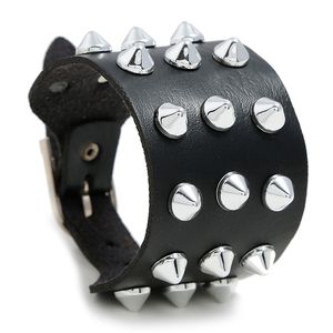 5 Farben Neue Leder gewebtolft Bangle Armband Womens Schwarz Braun Punk Armband Armband Armreifen Schmuck Geschenke Für Mädchen Frauen Großhandel