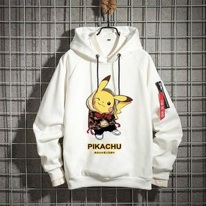 Anime Bluzy Mężczyźni Kawaii Druk Kapturem Bluza Cute Cartoon Bluza Pullover Cosplay Unisex Moletom Kapturem Bluza z kapturem