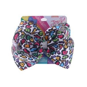 2020 new 8inch leopard print jojo siwa bows girls hair clips Party kids barrettes fashion baby BB clip air accessories for girls B18