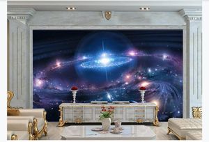 Papel de parede personalizado 3D Mural Fantasia Universo Starry Sky espaço tema de fundo pintura de parede para sala de estar Quarto Home Decor