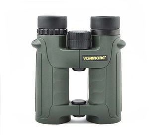 10x42 Magnificação VisionKing Binocular 10x Durável Borracha Blindada Compact 10x42 Bridgel aberto para caçar Camping Ergonomic Design Green