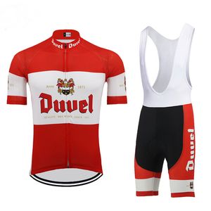 DUVEL Bira Erkekler Bisiklet Forması Seti Kırmızı Pro Takım Bisiklet Giyim 9D Jel Nefes Ped MTB Yol Dağ Bisikleti Giyim Yarışı Clo Bisiklet Şort Takımı