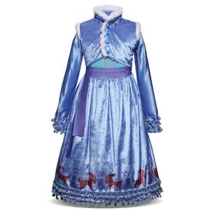 Chegada nova bebê meninas vestido inverno crianças neve rainha princesa vestidos crianças festa fantasia halloween christmas cosplay vestuário