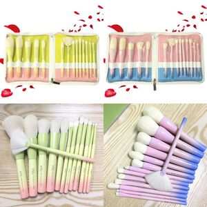 Gradient Color Pro 14pcs Makeup Brushes Set Cosmetic Powder Foundation Eyeshadow Eyeliner Brush Kits Make Up Brush Tool