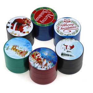 Smerigliatrici natalizie Herb Ginder 4 pezzi 40mm Lega di zinco Tabaco secco Tabacoo per regalo di Natale GR285