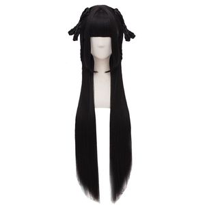 Chinese Classical Black Long Wigs China Antiquity Girl Women Cosplay Wig Lolita Maiden Style Wig Cos Hair Produce