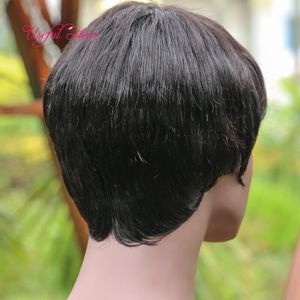Krótkie Peruki Ludzkie Włosy Kinky Proste Krótkie Peruki Wig Brazylijski Ludzki Włosy Peruki Mokry i Falisty Perruque Remy Brazylijska Dziewica
