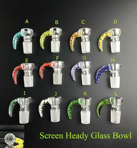 Neue Bildschirm Glas Schüssel Berauschende Farbe Trichter Schneeflocke 14mm 18mm Männlich Weiblich Rauchen Schüssel Stück Zubehör Für glas Bongs Öl Dab Rigs