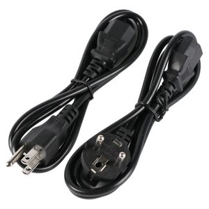 Wholesale 1.2M 3 PIN EU US AU UK Plug Computer PC AC Power Cord Adapter Cable for Printer Netbook Laptops Game Players Cameras EU Powe Plug