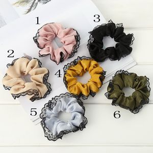 Striscia da ragazza da donna Scrunchies per capelli in pizzo Accessori Coda di cavallo Scrunchy Fasce elastiche per capelli Bun avvolge Porta capelli Corda copricapo 50 pezzi FJ3366