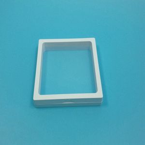 108 * 108 * 18mm CLEAR PET MEMBRANE BOX Stativhållare Flytande Display Fodral Örhängen Gems Ring Smycken Suspension Förpackning Box