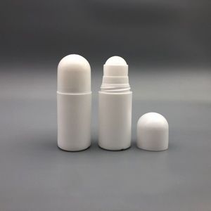 Plastik Şişeler Yağ Kozmetik toptan satış-Plastik Silindir Şişeleri Deodorant Şişeleri ml Beyaz Boş Doldurulabilir Rulo Esansiyel Yağlar için Şişeler Parfüm Kozmetik