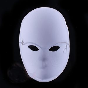 Pappersmassa Vanlig Vit Blank Venedig Masker Fullt ansikte DIY Konstmålning Program Masquerade Party Mask 10PCS / Lot Gratis frakt