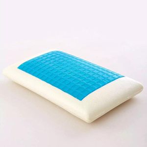Memory espuma branca almofada almofada azul refrigerar conforto lavável vértebra cervical proteger alta qualidade
