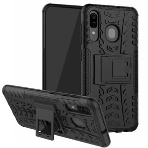 Dual layer à prova de choque de proteção slim com kickstand hard phone case capa para samsung galaxy a10 m10 a20 m20 a30 a40 a50 a60 a70 a90