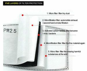 Anti Toz Damlacıkları Değiştirilebilir Maske Filtre Maske Kağıt Pus Ağız PM2 5 Filtreler Ev Koruyucu Ürünleri 100PCS294J