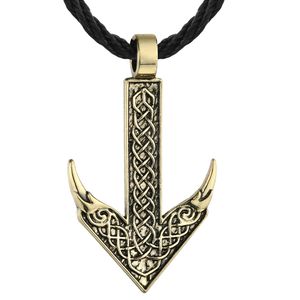 Huilin Biżuteria Hot Rune Viking Arrow Amulet Wisiorek Naszyjnik Nordic Talizman Kotwica Klasyczne Unisex Luksusowe Metalowe Accessaries