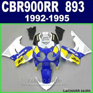 高品質フェアリングキットホンダCBR900RR CBR 893 1992-1995黄色ブルーホワイトフェアリングセットCBR 900 RR 09 10 11 CV45