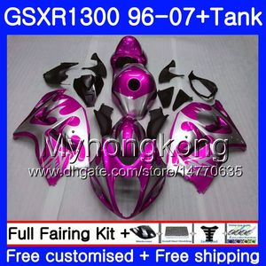 Fairing For SUZUKI Hayabusa Pink silvery GSX-R1300 1996 1997 1998 2007 333HM.194 GSXR 1300 GSXR1300 96 97 98 99 00 01 02 03 04 05 06 07 Kit
