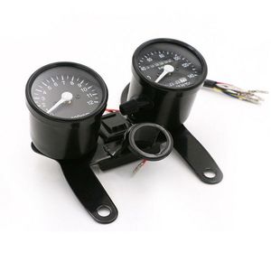 Odômetro de motocicleta + Kit de calibre de tacômetro de velocímetro 0-10km / h 0-13000RPM