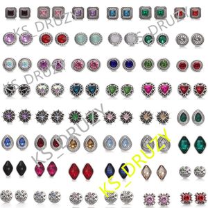 Noosa kawałki 12mm Crystal Snap Przycisk Biżuteria Kwadratowy Cube Trójkąt Rhinestone Snap Przycisk DIY Kawałki Bransoletka Ring Party Prezent