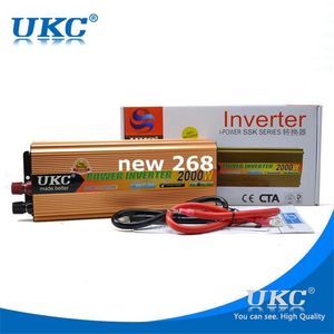 Freeshipping New Power Inverter 12V 220V 2000W Convertisseur AC till DC Car Inverter med USB-laddare Voltage Converter 12V till 220V hög effekt